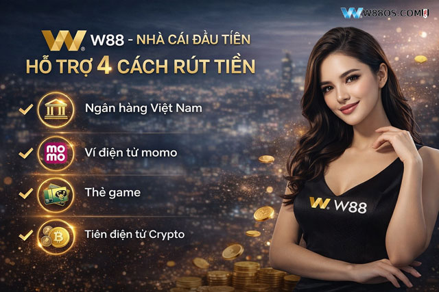 Nhà cái W88 hỗ trợ 4 cách rút tiền
