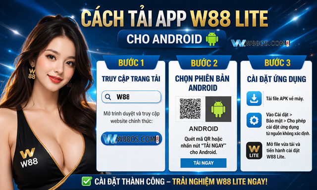 Quy trình tải app w88 cho Android